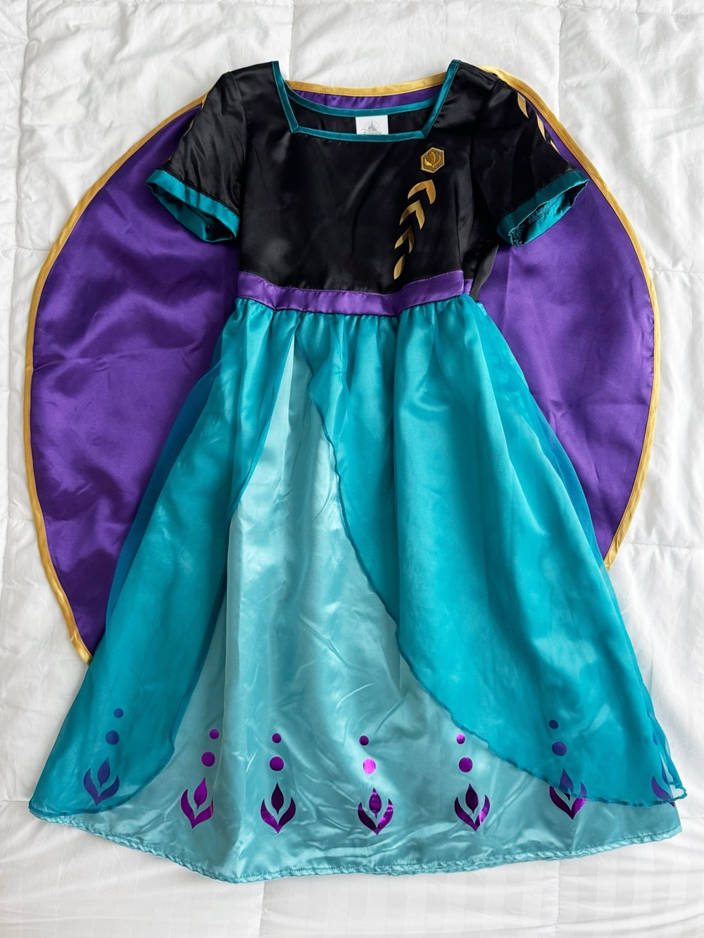 Disney Frozen Princess Anna Costume Dress with Cape Size 5/6